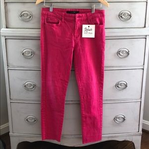 Joe’s pink jeans the skinny frey legs size 28